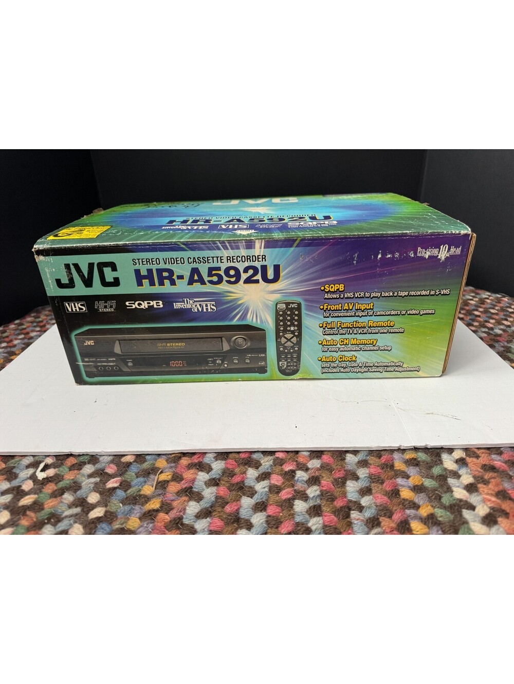 JVC HR-A592U Hi-Fi VCR VHS Stereo Receiver 4-Head W/ Remote NEW Unused open box
